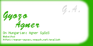 gyozo agner business card